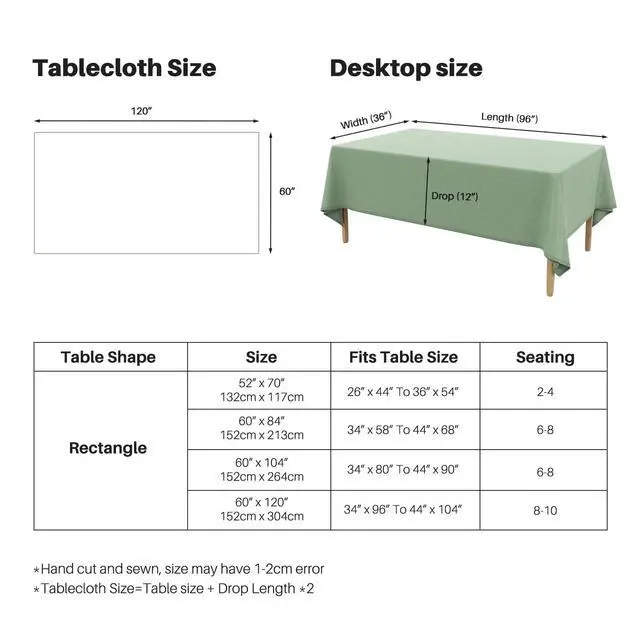 Alt view image 7 of 7 - Textured Linen Table Cloth for Rectangle Tables - Sage Green Tablecloths Rectangular Waterproof Wrinkle Free Wipeable Dining Table Cover for Spring Wedding Birthday Kitchen Decor, 52 x 70 Inch