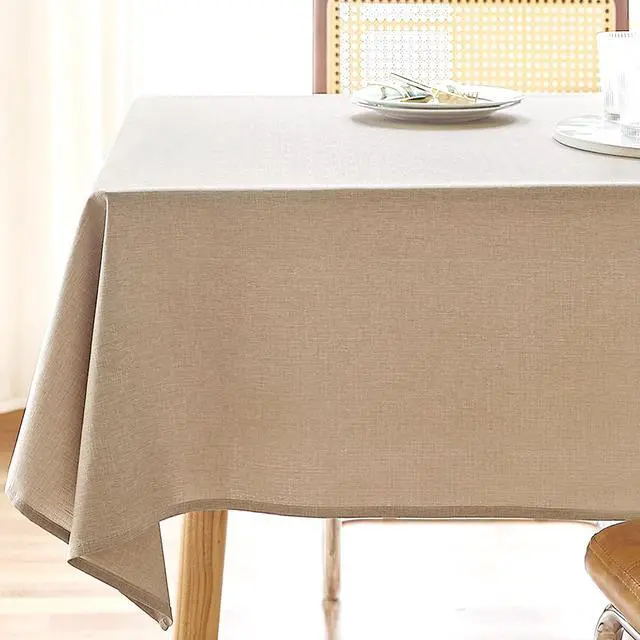 Main image of Textured Polyester Tablecloth Rectangle 52x70 Waterproof Spill-Proof Wipeable Table Cloth Wrinkle Free Dining Table Cover for Birthday Farmhouse Spring Tablecloths Up to 36'X54''