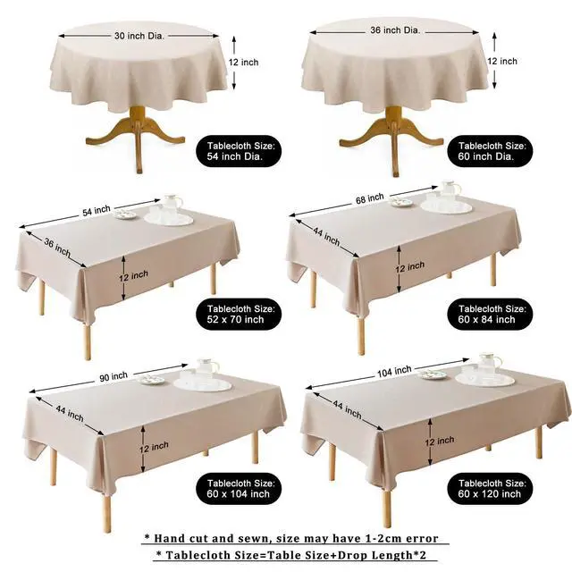 Alt view image 4 of 7 - Textured Polyester Tablecloth Rectangle 52x70 Waterproof Spill-Proof Wipeable Table Cloth Wrinkle Free Dining Table Cover for Birthday Farmhouse Spring Tablecloths Up to 36'X54''