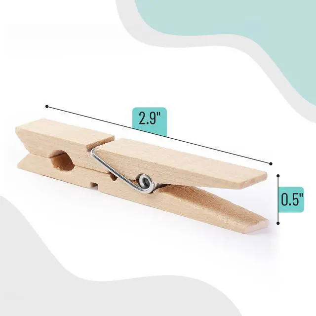 Alt view image 3 of 7 - Large Wooden Clothes Pins, 2.9 Inch, 50 Pack