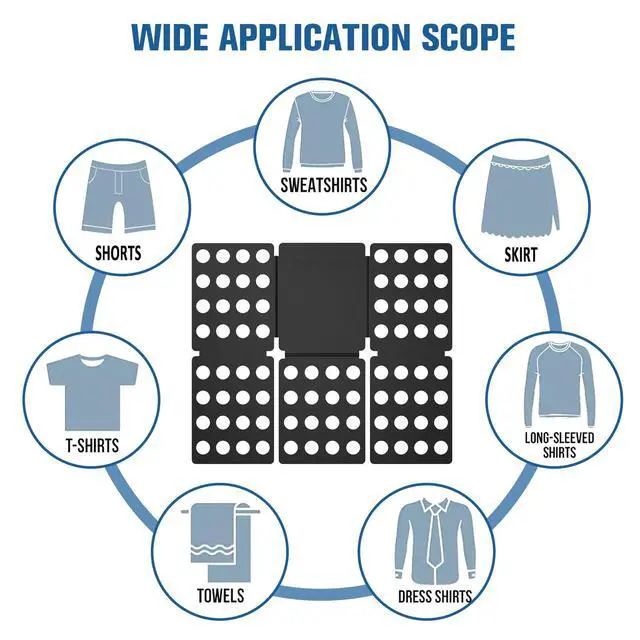 Alt view image 5 of 7 - Shirt Folder Board Mini Clothes Folding Board Durable Plastic T-Shirt Folder Easy to Fold Shirts Board T Shirt Folder Laundry Folding Board Folding Tool for Kids and Adults Black