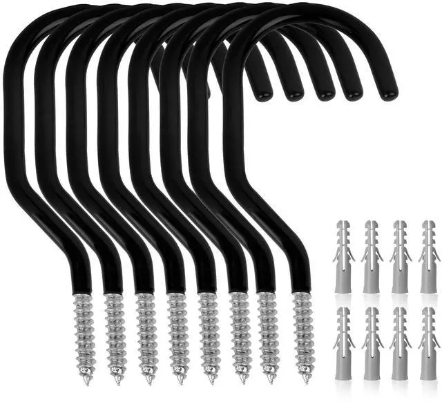 Main image of 8-Pack Heavy Duty Bike Hook, Loading Capacity 100 LBS, 6 inch, Bike Hooks for Garage Wall and Garage Ceiling
