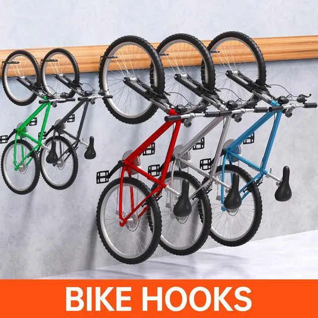 Alt view image 6 of 7 - 8-Pack Heavy Duty Bike Hook, Loading Capacity 100 LBS, 6 inch, Bike Hooks for Garage Wall and Garage Ceiling