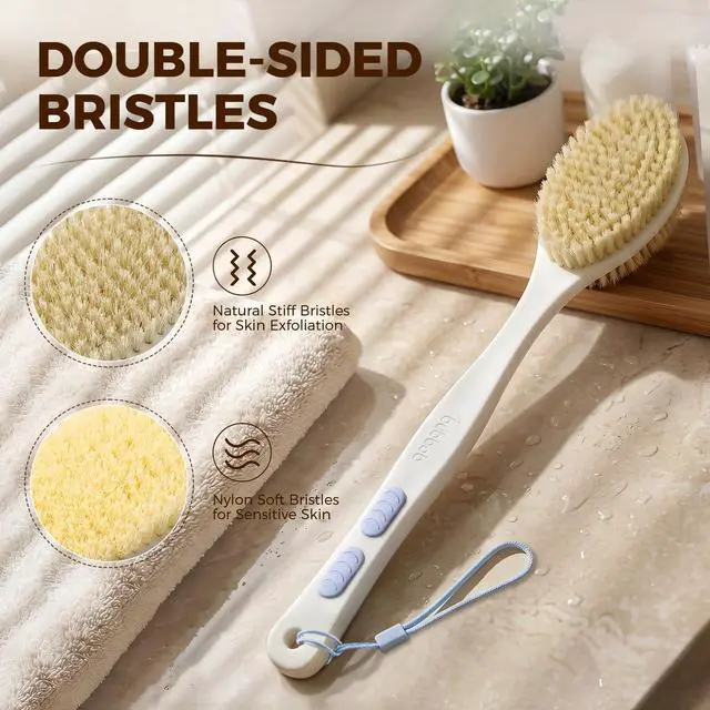 Alt view image 2 of 7 - Back Scrubber for Shower with Long Handle, Blue