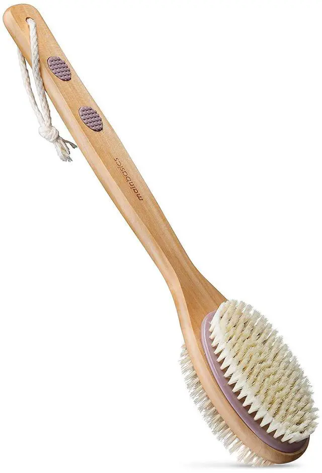 Main image of Back Scrubber Shower Brush Long Handle Dual Sided Body Brush with Exfoliating Soft Bristles for Back Scrubbing Deep Cleaning and Body Wash (Lavender)