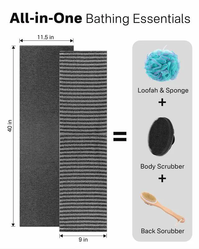 Alt view image 5 of 7 - Exfoliating Washcloth Towel, Back Scrubber for Shower for Women, Exfoliating Body Scrubber, Loofah Sponge Wash Cloth, Korean Japanese Exfoliating Shower Towel, Exfoliator Washer for Bath