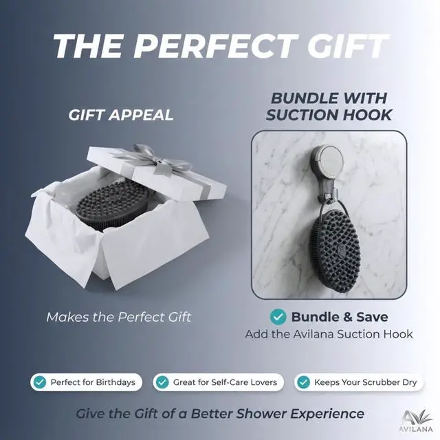 Alt view image 7 of 7 - Premium Silicone Body Scrubber - Trusted Since 2017 - SGS Certified Food Grade Dual Sided Bath Brush, Quick-Dry Exfoliating Loofah Alternative, Massage Brush Sensitive Skin Women Men