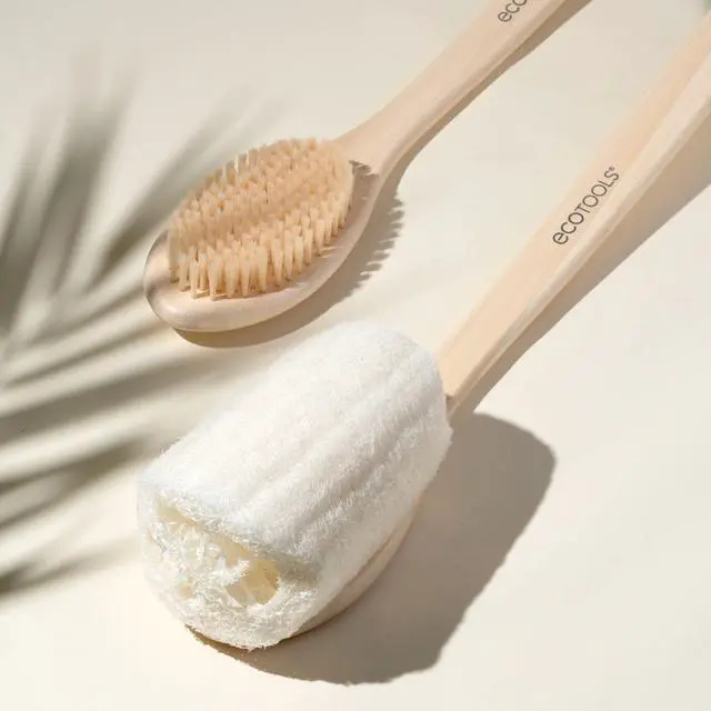 Alt view image 4 of 7 - Bath Bristle Brush, Bath Brush with Long Handle, Cleanse Back & Hard-to-Reach Areas, Eco Friendly Shower Brush for Exfoliating, Cruelty Free Nylon Bristles, Vegan, 1 Count