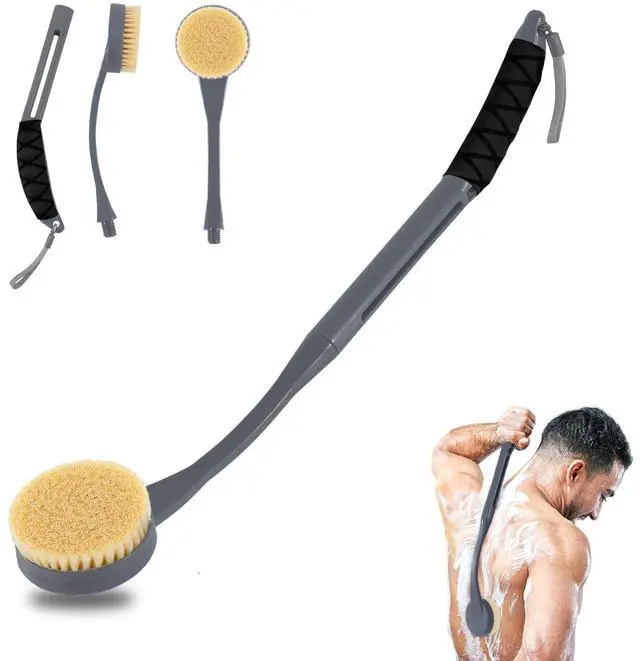 Main image of Back Scrubber for Shower,20.5" Long Handle Shower Brush for Body for Deep Clean,Back Brush for Shower for Men Women(Grey)