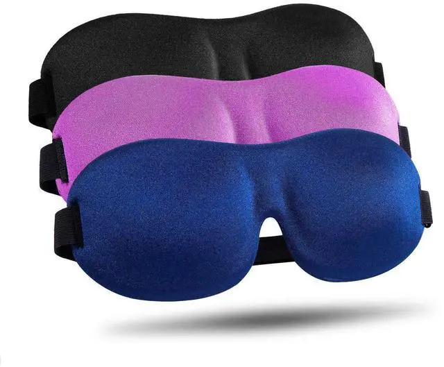 Main image of Sleep Mask for Side Sleeper 3 Pack, Blackout 3D Eye Mask for Sleeping, Night Blindfold for Men Women