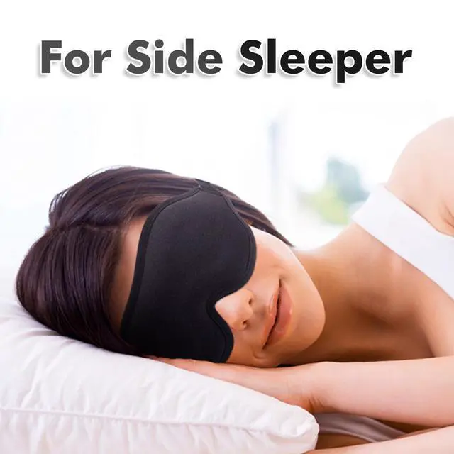 Alt view image 2 of 7 - Sleep Eye Mask for Men Women, Lash Extensions 3D Sleeping Mask, Travel Blackout Night Blindfold Eye Shade Cover with Adjustable Strap (Black)