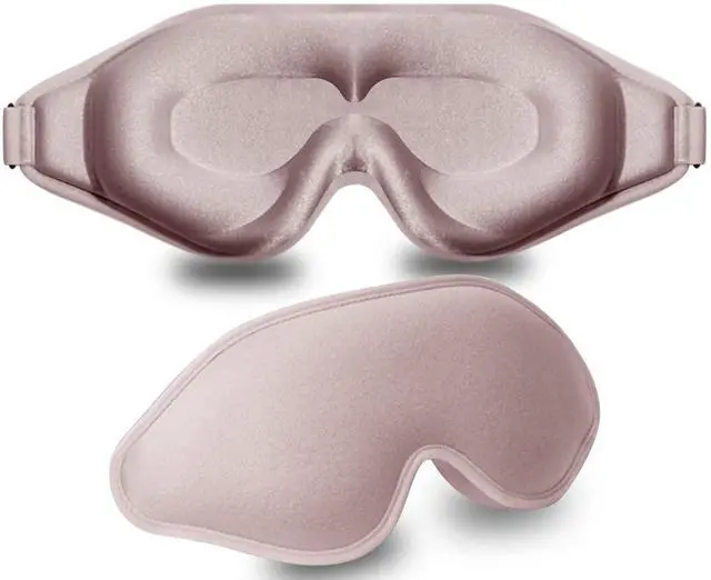 Main image of Sleep Mask, 3D Deep Contoured Eye Covers for Sleeping, 99% Block Out Light Eye Mask,Zero Pressure Cup Blindfold for Men Women, with Adjustable Strap for Sleeping, Yoga, Traveling (Pink)