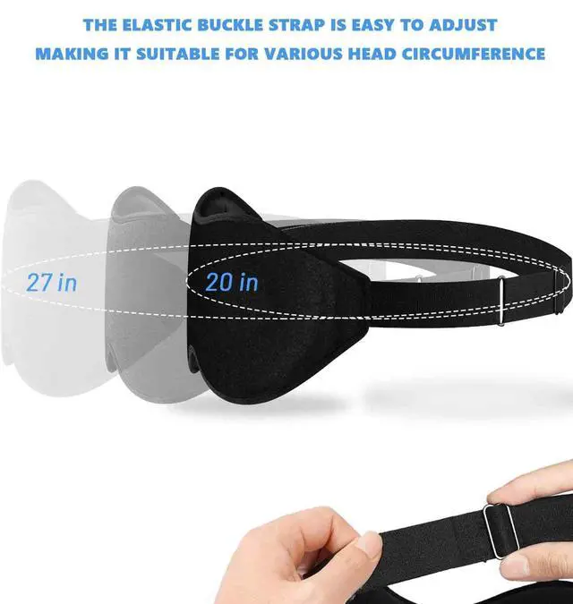 Alt view image 6 of 7 - Sleep Eye Mask for Men Women, Lash Extensions 3D Sleeping Mask, Travel Blackout Night Blindfold Eye Shade Cover with Adjustable Strap (Black)