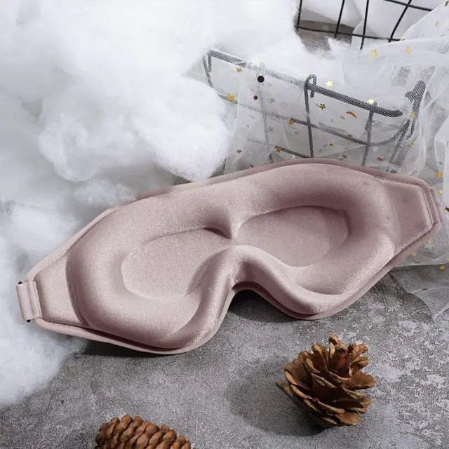 Alt view image 6 of 7 - Sleep Mask, 3D Deep Contoured Eye Covers for Sleeping, 99% Block Out Light Eye Mask,Zero Pressure Cup Blindfold for Men Women, with Adjustable Strap for Sleeping, Yoga, Traveling (Pink)