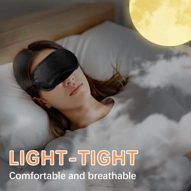 Alt view image 5 of 7 - 40 Pcs Eye Mask Sleep Masks Bulk Blindfolds for Team Building Party Games with Nose Pad and Adjustable Strap for Women Men 4 Layers Black Blindfold Sleeping Mask