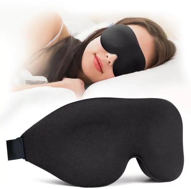 Main image of Sleep Mask for Back and Side Sleeper, Block Out Light, Luxury Sleeping Eye Mask of 3D Night Blindfold, Zero Pressure Breathable Travel Eye Cover Black