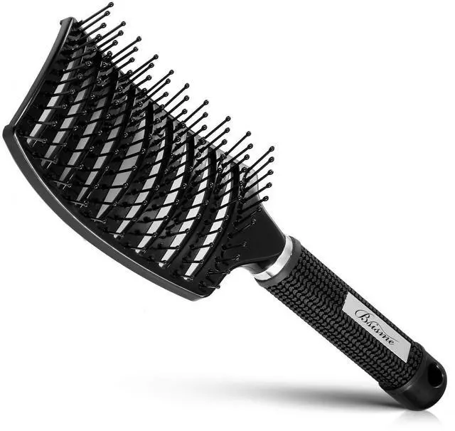 Main image of Hair Brush, Professional Curved Vented Brush for Faster Blow Drying for Women, Men, Paddle Detangling Brush for Wet Dry Curly Thick Straight Hair