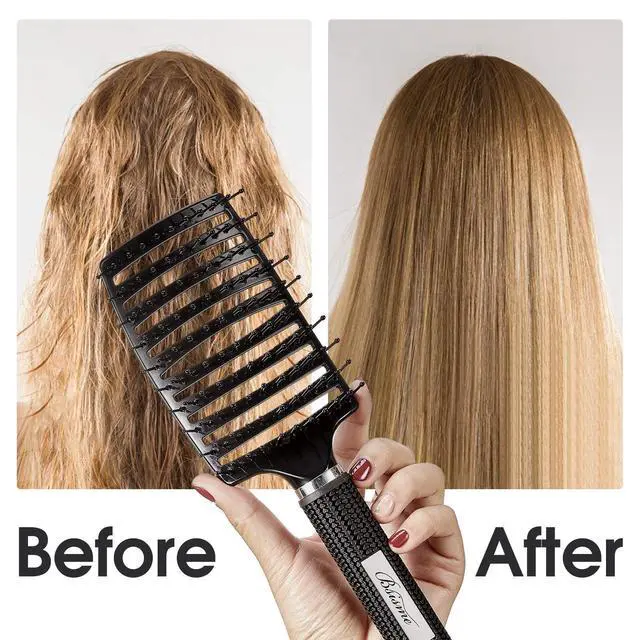 Alt view image 4 of 7 - Hair Brush, Professional Curved Vented Brush for Faster Blow Drying for Women, Men, Paddle Detangling Brush for Wet Dry Curly Thick Straight Hair