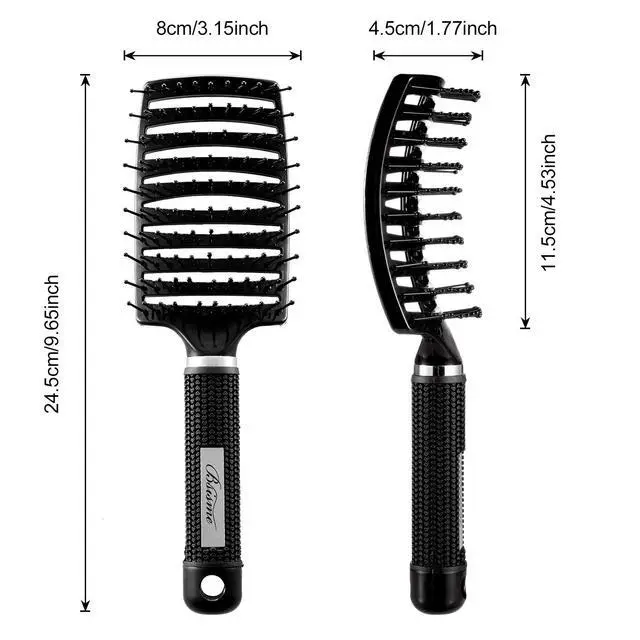 Alt view image 6 of 7 - Hair Brush, Professional Curved Vented Brush for Faster Blow Drying for Women, Men, Paddle Detangling Brush for Wet Dry Curly Thick Straight Hair