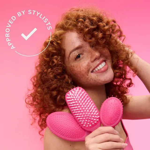 Alt view image 7 of 7 - Detangling Brush, Original Detangler Brush (Sky) - Wet & Dry Tangle-Free Hair Brush for Women & Men - No Tangle Soft & Flexible Bristles for Straight, Curly, & Thick Hair