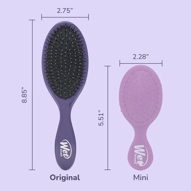 Alt view image 4 of 7 - Original Detangler Hair Brush, Amazon Exclusive Purple - Ultra-Soft IntelliFlex Bristles - Detangling Hairbrush Glides Through Tangles For Wet, Dry & Damaged Hair - Women, & Men