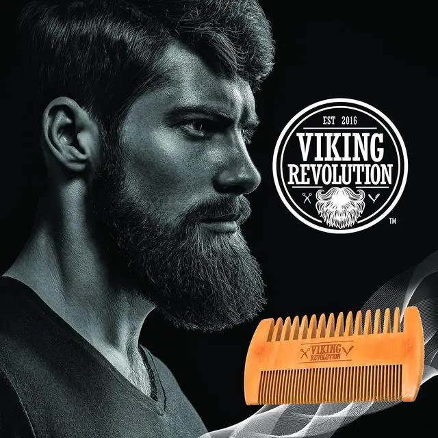 Alt view image 5 of 7 - Wooden Beard Comb & Case, Dual Action Fine & Coarse Teeth, Perfect for use with Balms and Oils, Top Pocket Comb for Beards & Mustaches