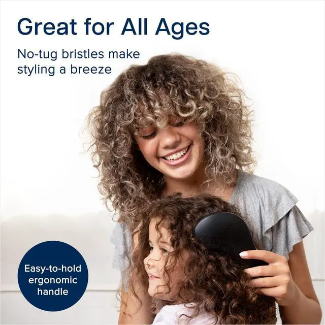 Alt view image 5 of 7 - Glide Thru Detangling Brush, Detangler Brush for Curly, Straight, Wet and Dry Hair Comb for Adults and Kids, Hair Accessories for Women, Black