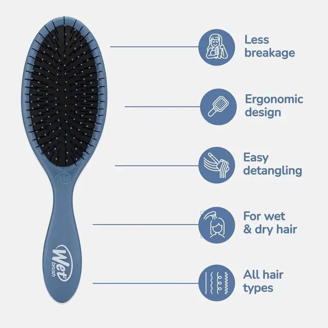 Alt view image 3 of 7 - Original Detangler Hair Brush, Elemental Blue, Ultra-Soft IntelliFlex Bristles, Detangling Bristles Glide Through Tangles (Wet Dry & Damaged Hair), Women & Men