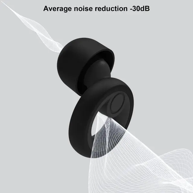 Alt view image 3 of 6 - Ear Plugs for Noise Cancelling Ear Protection EarPlugs for Sleep,Concerts,Work,Study,8 Size Eartips with Small Box,Perfect -30dB Silicone Earplugs for Noise Reduction