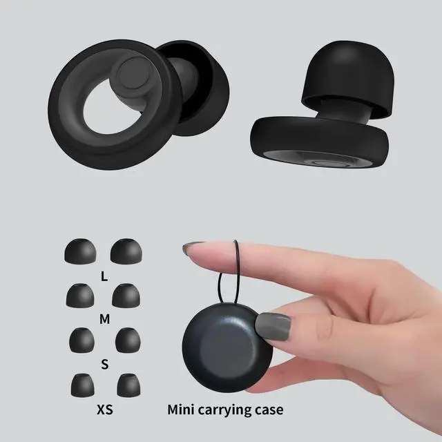 Alt view image 5 of 6 - Ear Plugs for Noise Cancelling Ear Protection EarPlugs for Sleep,Concerts,Work,Study,8 Size Eartips with Small Box,Perfect -30dB Silicone Earplugs for Noise Reduction
