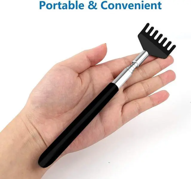 Alt view image 5 of 7 - 6 Pack Extendable Back Scratcher - Portable Telescoping Metal Back Scratchers/Hand Massager with Soft Rubber Handles for Thanksgiving, Birthday, Christmas Gifts