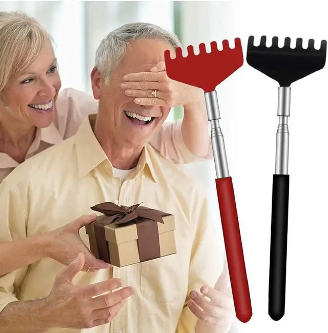 Alt view image 7 of 7 - 6 Pack Extendable Back Scratcher - Portable Telescoping Metal Back Scratchers/Hand Massager with Soft Rubber Handles for Thanksgiving, Birthday, Christmas Gifts