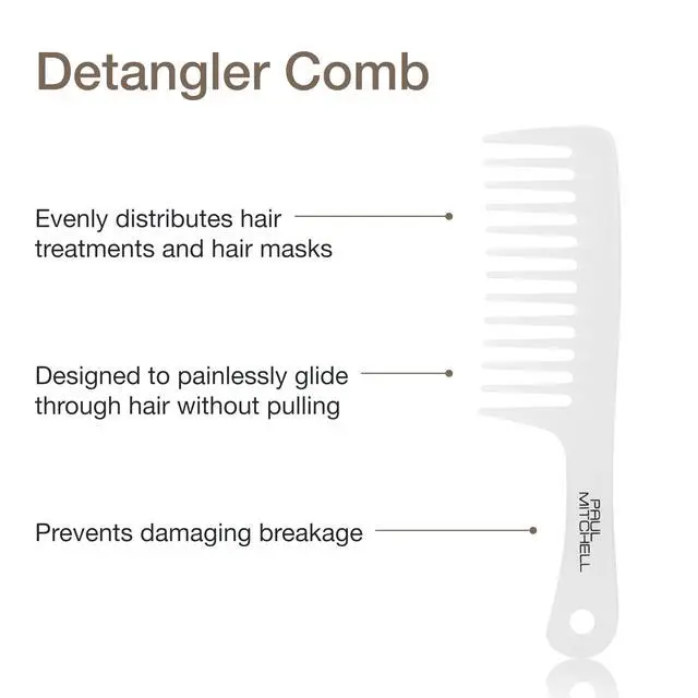 Alt view image 2 of 7 - Detangler Comb, Wide Tooth Comb Detangles Wet or Dry Hair