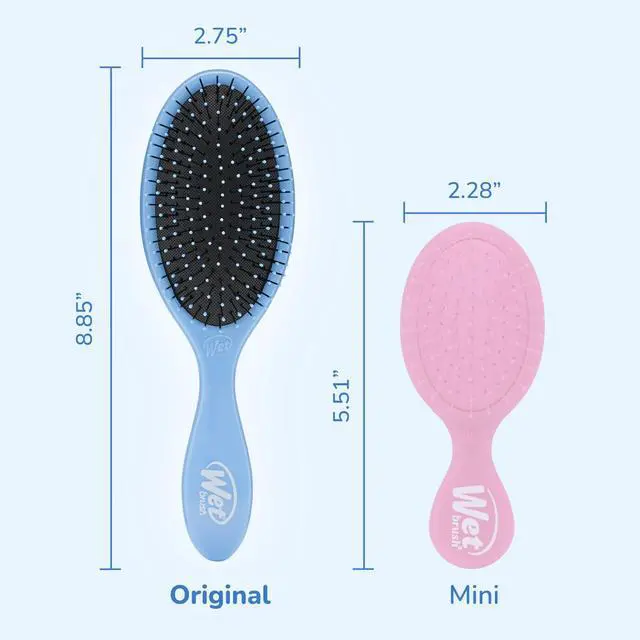 Alt view image 4 of 7 - Detangling Brush, Original Detangler Brush (Sky) - Wet & Dry Tangle-Free Hair Brush for Women & Men - No Tangle Soft & Flexible Bristles for Straight, Curly, & Thick Hair