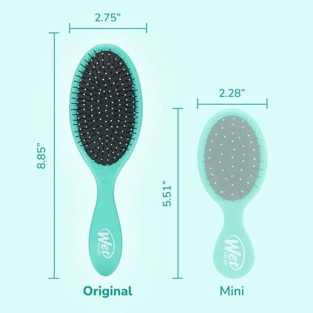 Alt view image 4 of 7 - Original Detangler Hair Brush, Amazon Exclusive Aqua- Ultra-Soft IntelliFlex Bristles-Detangling Hairbrush Glides Through Tangles For All Hair Types (Wet Dry & Damaged Hair) - Women & Men