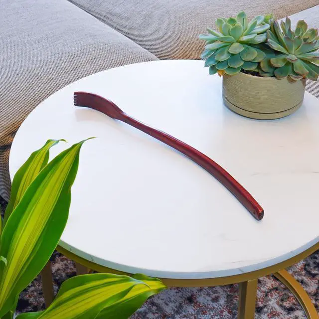Alt view image 5 of 7 - Oversized Wooden Back Scratcher: 18'' Extended Curved Handle for Better Reach, Handcrafted to Perfection, Instant Itch Relief, Gentle on Skin Leave No Scratch Marks (Brown)