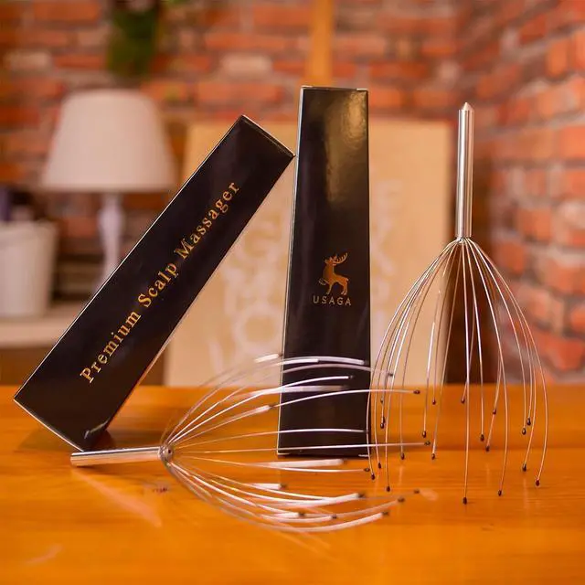 Alt view image 6 of 7 - Head Massager Scalp Massager 20 Fingers Head Scratcher for Scalp Body Relaxing (Silvery)