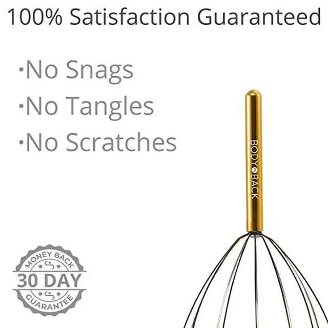 Alt view image 2 of 7 - Scalp Massager, Head Scratcher, Manual Head Massager for Stress Relief, Relaxing Scalp Scratcher, Tingler for Gentle Hair Stimulation (Gold)