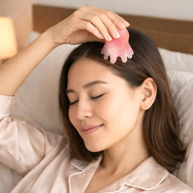 Alt view image 5 of 7 - 2 Pack Octopus Head Massager Comb: Hair Scalp Massage Tool Stress Relief Manual Relaxing Gifts for Men Women (Pale Pink)