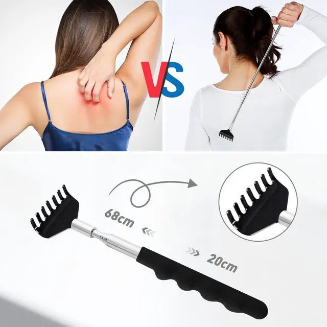 Alt view image 3 of 7 - Head Massager Back Scratcher, 20 Fingers Head Scratcher Scalp Massager & Extendable Back Scratcher for Men Women, Christmas Gift Stocking Stuffers for Deep Relaxation, Stress Relief