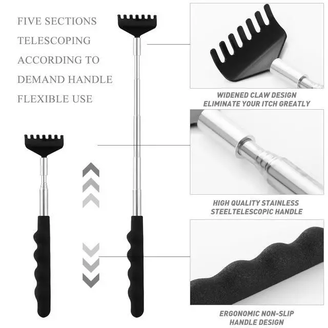Alt view image 5 of 7 - Head Massager Back Scratcher, 20 Fingers Head Scratcher Scalp Massager & Extendable Back Scratcher for Men Women, Christmas Gift Stocking Stuffers for Deep Relaxation, Stress Relief