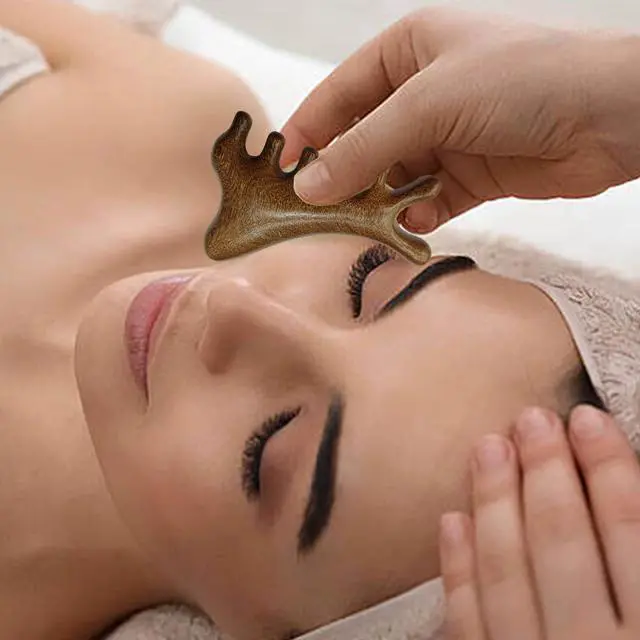 Alt view image 6 of 7 - 3PCS Multi-Functional Full Body Massager Tool Set for Head, Face, Nose, Eyes, Jaw, Neck, Arm, Shoulder, Leg, Feet, Wooden Scalp Massage Comb for Head, Gua Sha Brush for Women Men, Hair Growth Massage