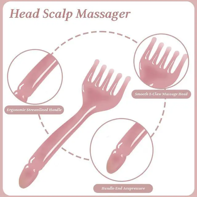 Alt view image 2 of 7 - Scalp Massager Handheld Comb Resin Relax Massage Tool - Manual Relaxation Tool for Soothing Head Massage - Set of 2