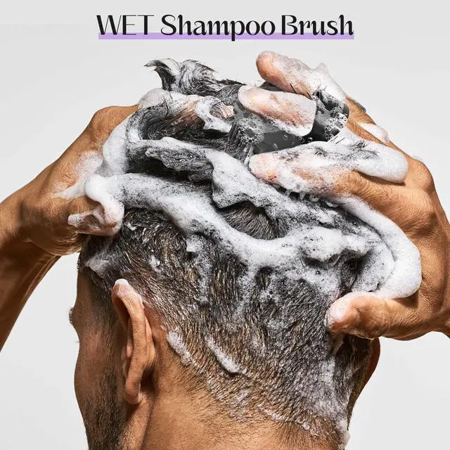 Alt view image 5 of 6 - 4Pack Hair Scalp Exfoliator Brush Dandruff Cleaning brush, Flexible Scalp Massager, Shower Shampoo Brush for Home, Office, Travel and Pets-BBTL
