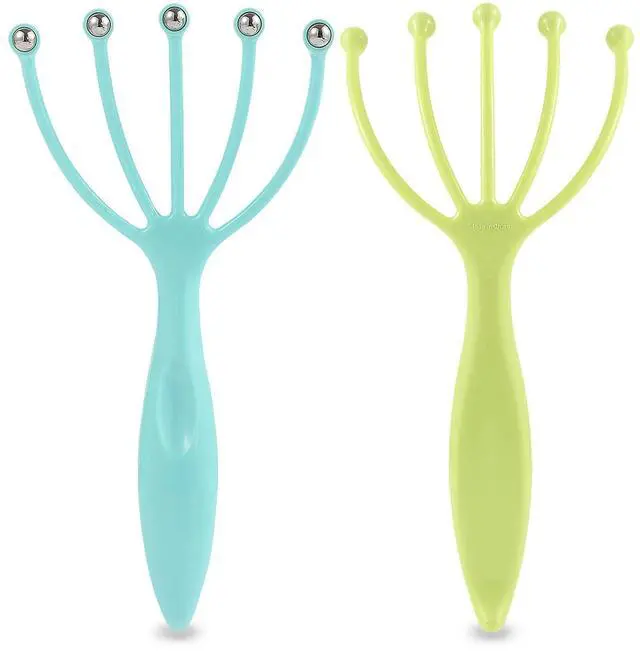 Main image of Scalp Massager,Handheld Claw Head Massager for Deep Relaxation & Stress Reduction in The Office Home SPA. Blue and Green(2-Pack)