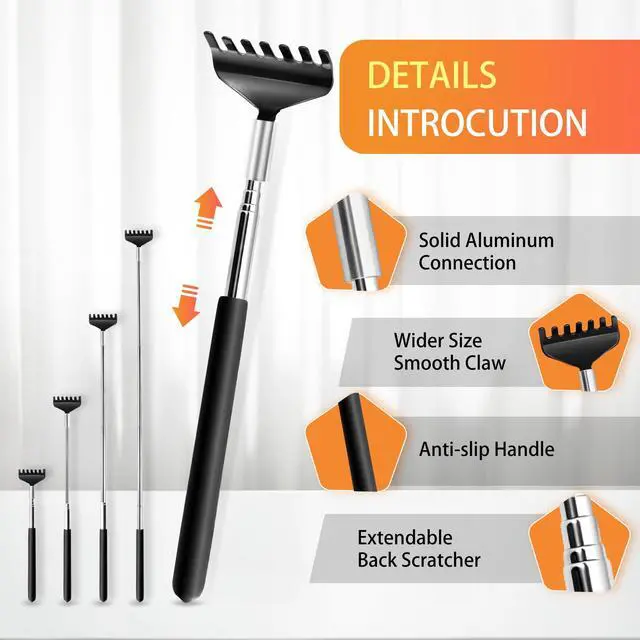 Alt view image 3 of 7 - 28 Fingers (3rd Generation) Head Massager, Scalp Massager, Head Scratcher, Extendable Back Scratcher for Stress Relief, Hair Stimulation and Body Relaxing