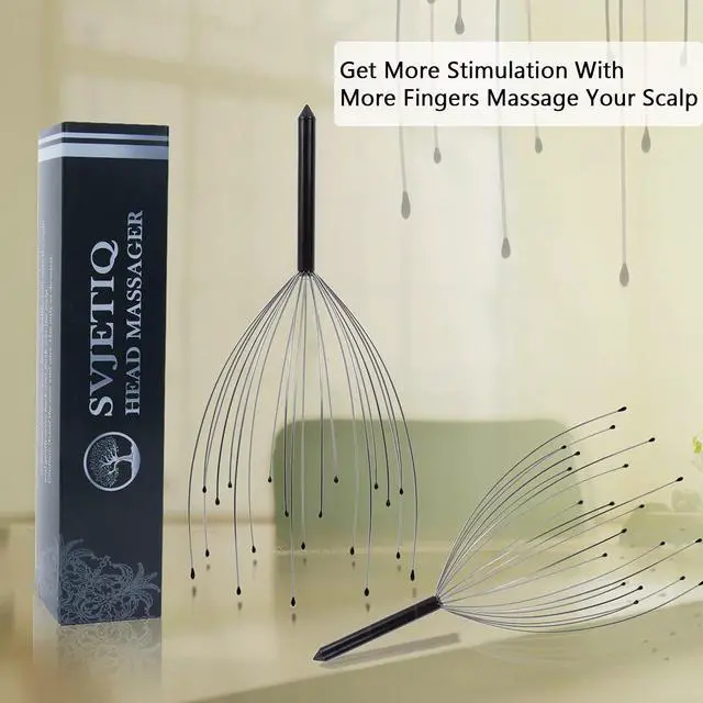 Alt view image 2 of 6 - 2 Pack Head Massager Scalp Massager 20 Fingers Handheld Scalp Scratcher Head Scratcher Stress Relax for Deep Relaxing, Christmas Gift Stocking Stuffers for Men Women Adults