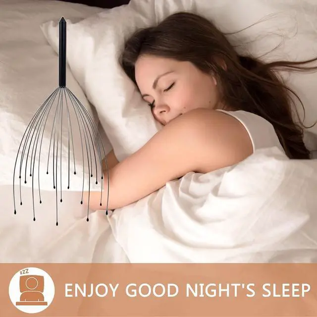 Alt view image 5 of 6 - 2 Pack Head Massager Scalp Massager 20 Fingers Handheld Scalp Scratcher Head Scratcher Stress Relax for Deep Relaxing, Christmas Gift Stocking Stuffers for Men Women Adults