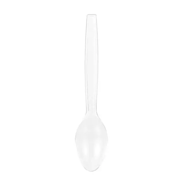 Alt view image 7 of 7 - Clear Disposable Cutlery Set with Heavy Duty Plastic Forks, Knives, and Spoons, Reusable Dishwasher Safe Plastic Utensils for Parties and Everyday Use, 24 Count