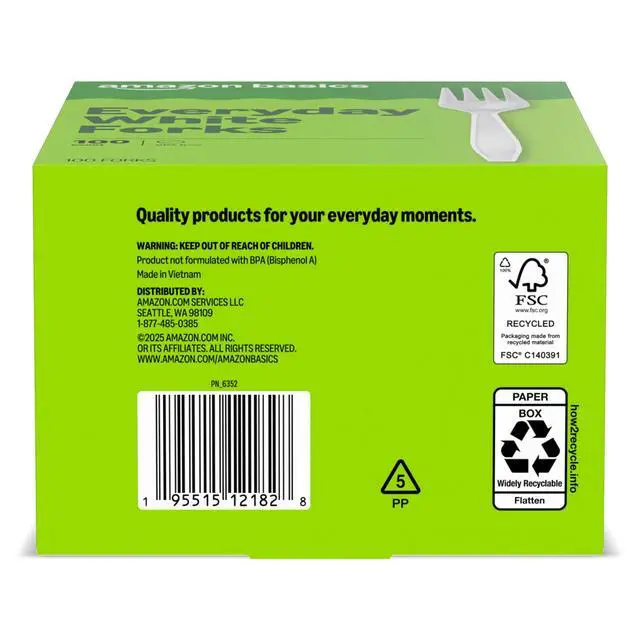Alt view image 5 of 5 - Disposable Everyday White Forks, 100 Count